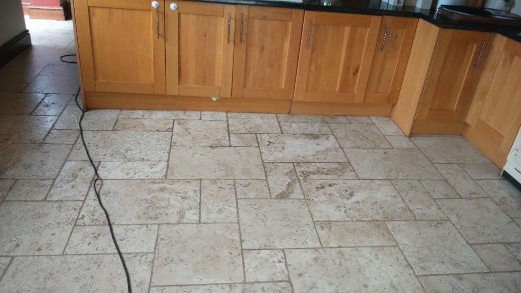 Hard floor cleaning and restoration before and after